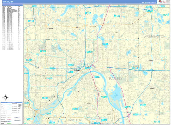 St. Paul City Map Book Basic Style